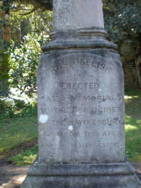 Memorial for residents of the Sackville Reserve, Hawkesbury River